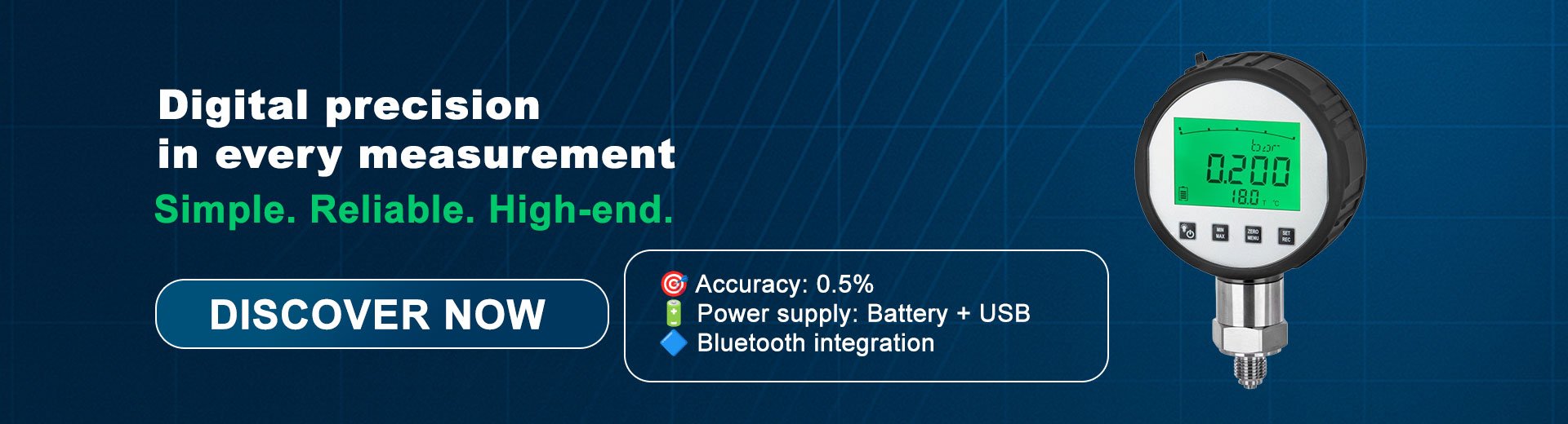 Präzision Digitalmanometer mit DatenLogger 0,05%