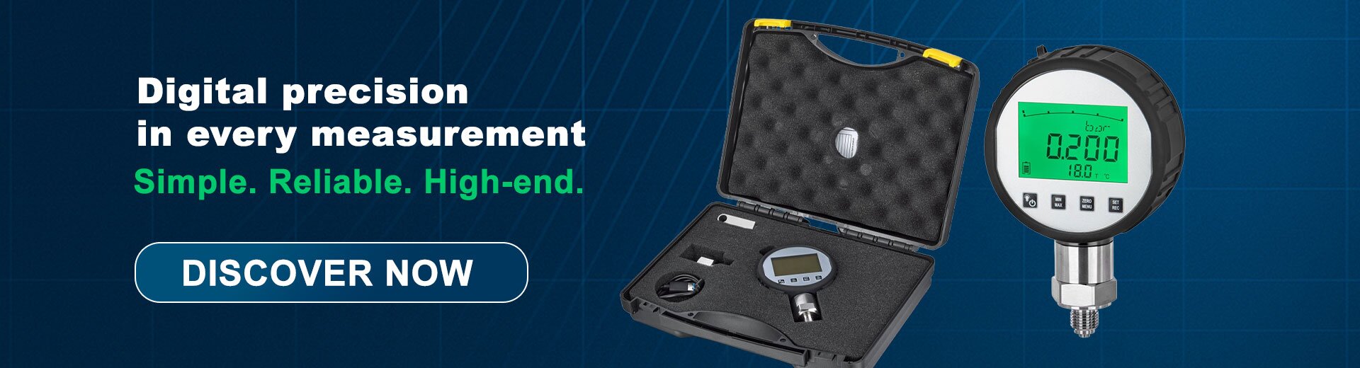 Präzision Digitalmanometer mit DatenLogger 0,1%