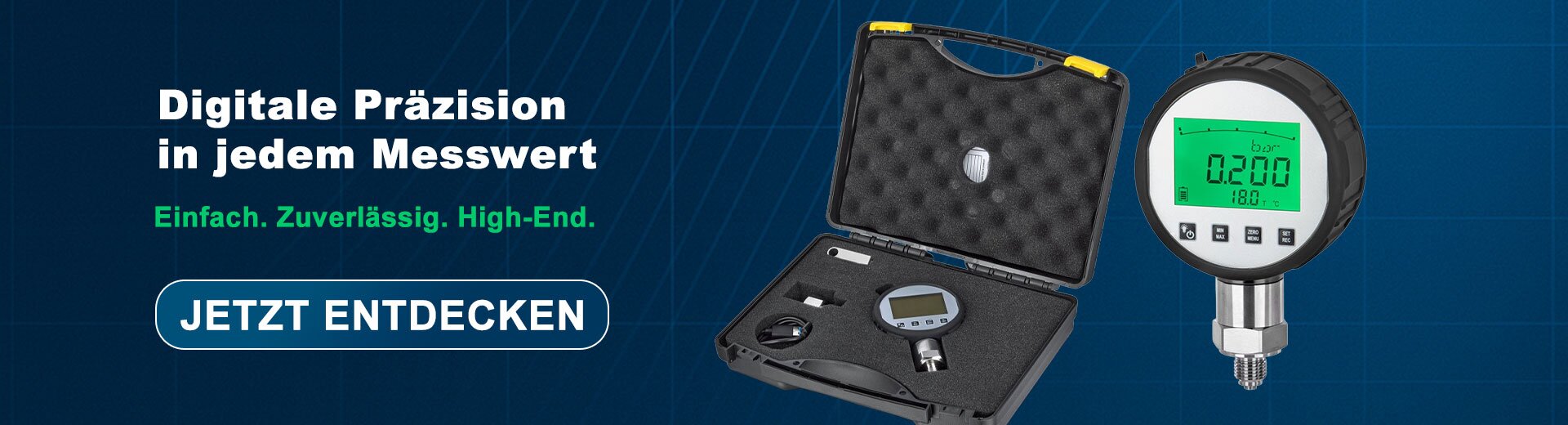 Präzision Digitalmanometer mit DatenLogger 0,1%