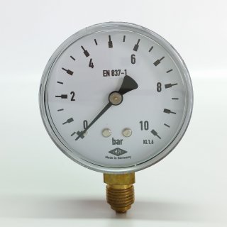 Pressure gauge Ø63mm bottom connection G1/2"  -1-0-0,6 bar