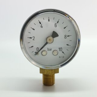 Manometer Ø40mm Anschluss unten G1/4" -1-0-15 bar