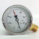 Pressure gauge Ø80mm connection bottom -1-0-0,6 bar
