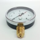 Pressure gauge Ø100mm bottom connection -0,6-0 bar