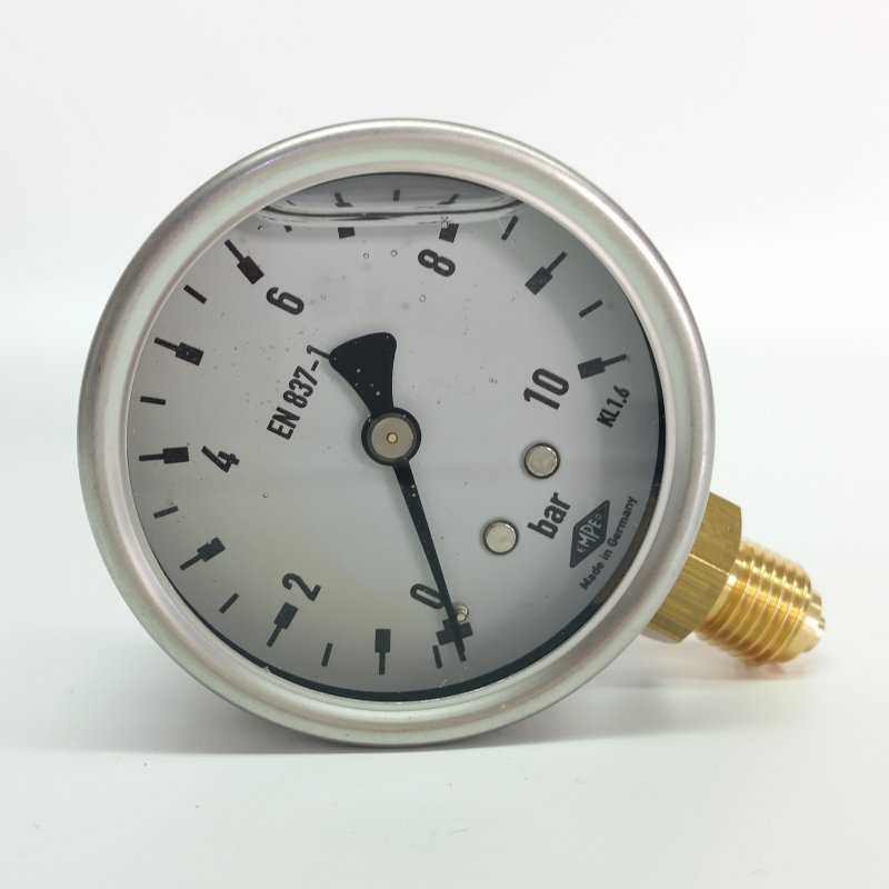 Bourdon Tube Pressure Gauge Ø63mm Glycerine Filling 0-10 Bar, 24,99