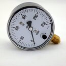 Kapselfedermanometer Ø63mm Anschluss unten G1/4" -250-0 mbar 10-fach USI/ÜSI [ab 100mbar]