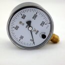 Kapselfedermanometer Ø63mm Anschluss unten G1/4" -100-0-150 mbar 10-fach USI/ÜSI [ab 100mbar]
