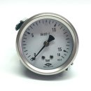 Einbau Manometer Ø63mm Anschluss hinten mit Bügelbefestigung 0-10 bar