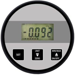 Differenzdruck Manometer für kleine Messbereiche Batteriebetrieben -125-0-125 Pa